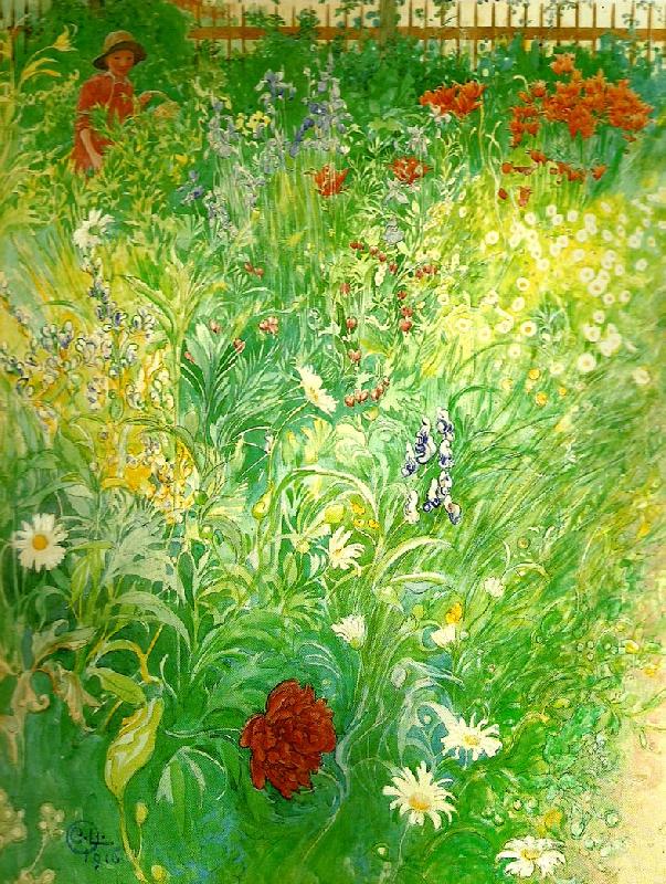 Carl Larsson blommor-sommarblommor oil painting image